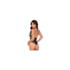 Body résille florale noir avec strass - Mapalé
